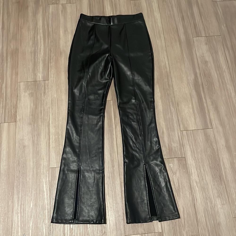Flare Leather Pants